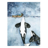 Canvas - Aqua Whales